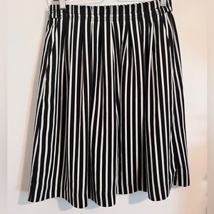 Black & White Striped J. Crew Skirt